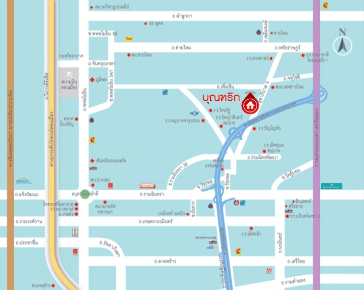 บ้านมือสองตกแต่งใหม่ ม.บุณฑริก วัชรพล-สุขาภิบาล5  เนื้อที่ 81.2 ตร.ว. ฟังก์ชัน 3 ห้องนอน 2 ห้องน้ำ จอดรถได้ 3 คัน บนทำเลเชื่อมต่อหลายเส้นทาง ถ.รามอินทรา ถ.สายไหม และ ถ.พหลโยธิน ใกล้สนามบินดอนเมือง ทางด่วน "รามอินทรา" และรถไฟฟ้าสายสีเขียว "สถานีคูคต"